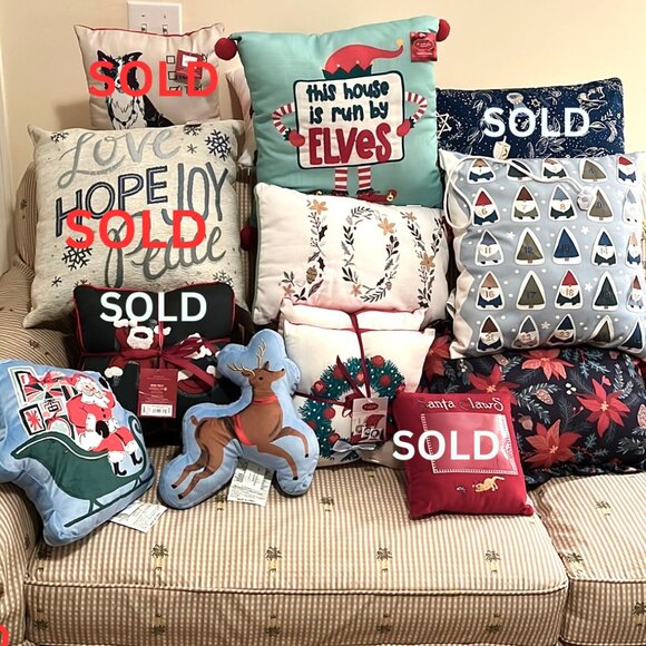 Reindeer holiday accent pillow, 11"x10",by St. Nicholas Square - Picture 7 of 7